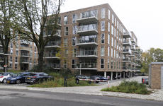 909202 Gezicht op de nieuwe flatgebouwen aan de Winklerlaan te Utrecht (Hof van Tuindorp).